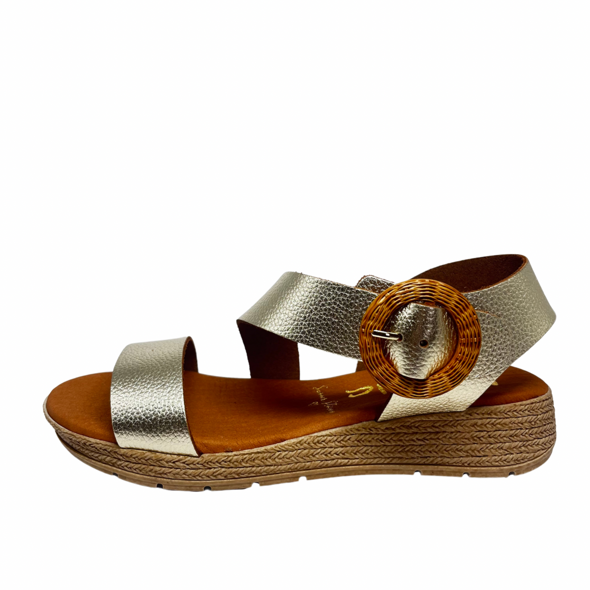 Marila Gold Leather Sandal