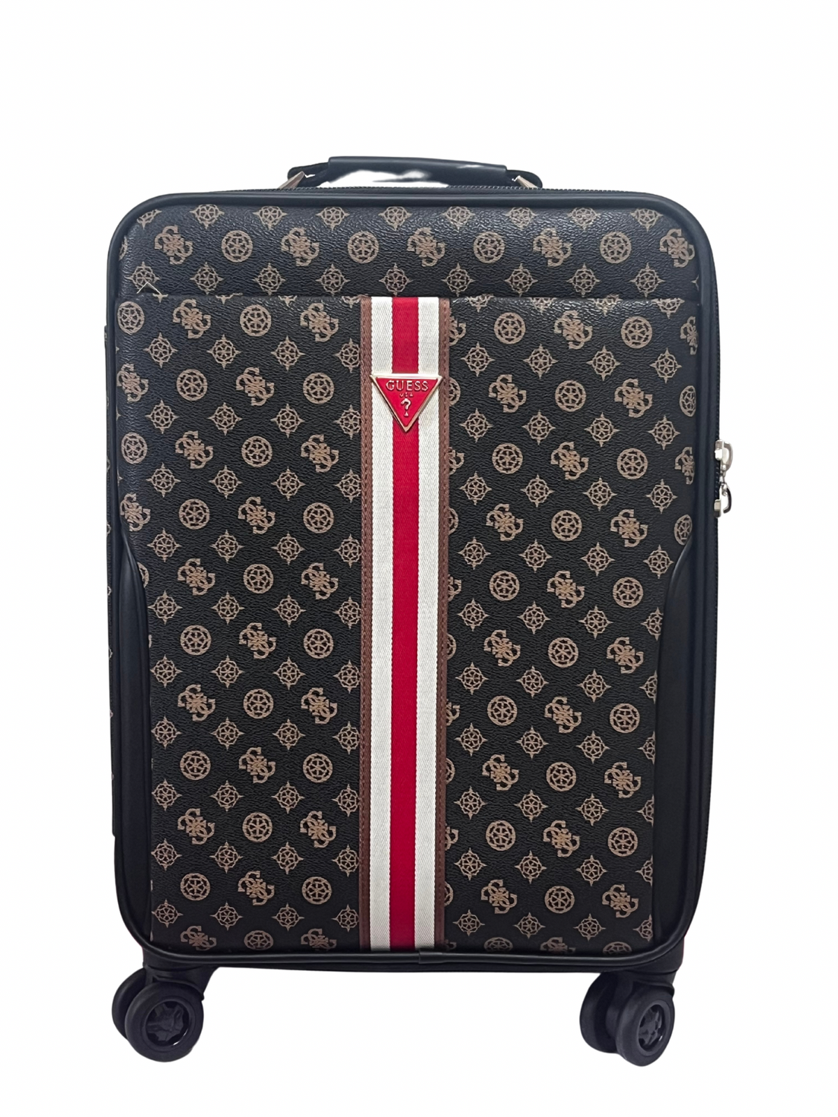 Guess Brown Suitcase With Stripe Detail