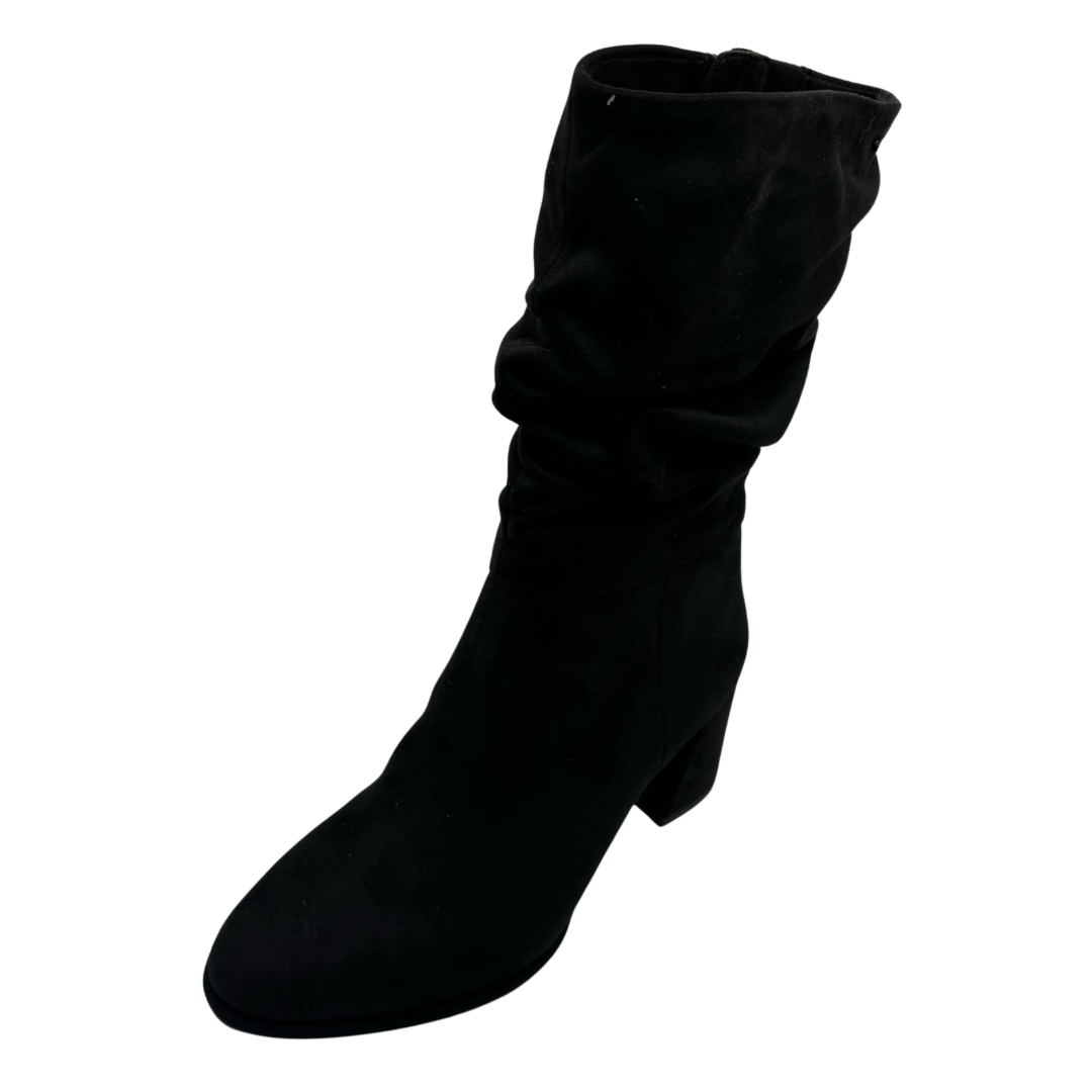 Tamaris Black Suede Heeled Boots