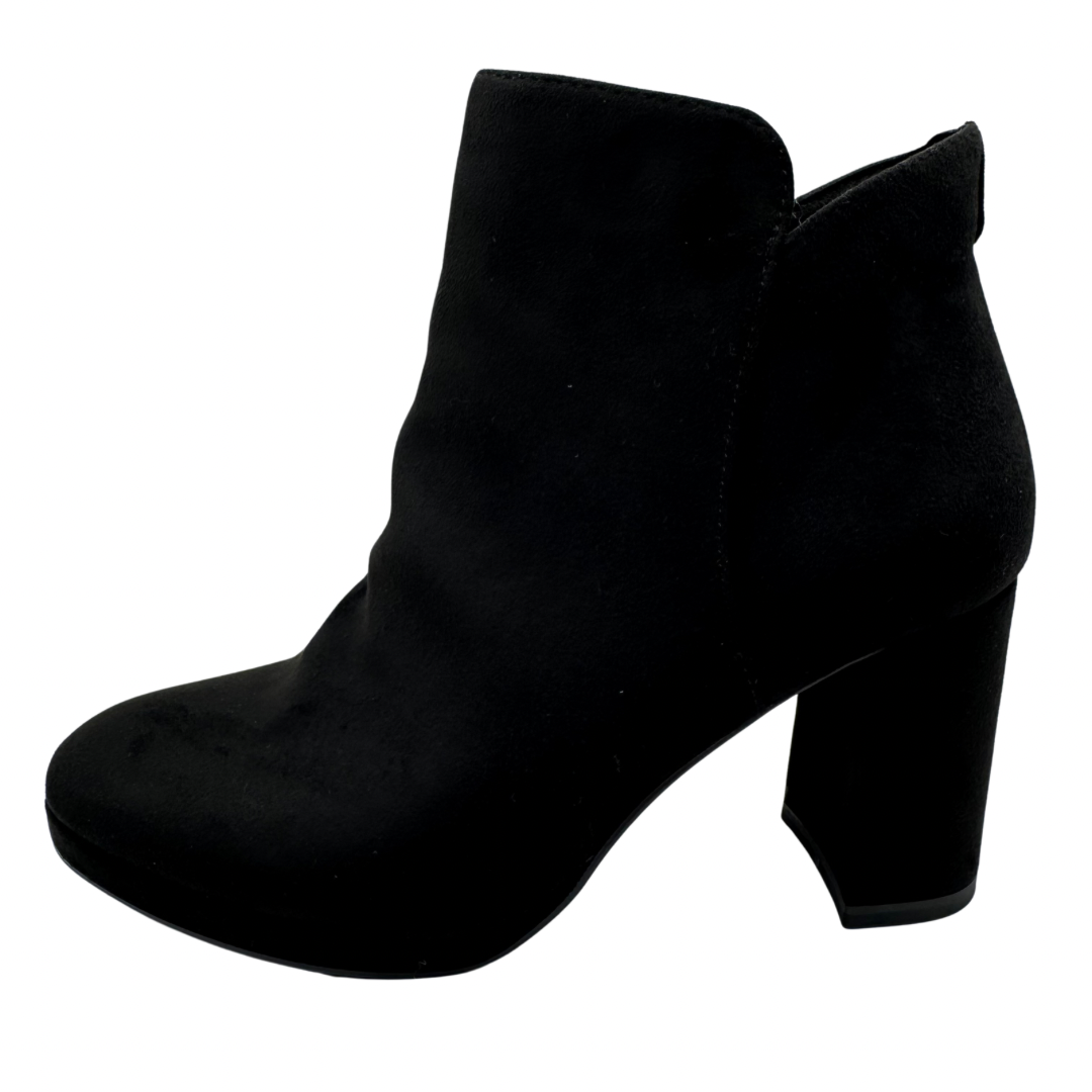 Tamaris Black Suede Heeled Boots