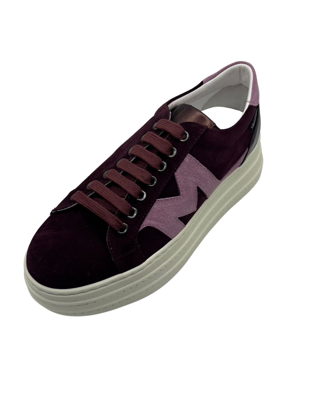 Marco Moreo Burgundy and Pink Platform Trainer