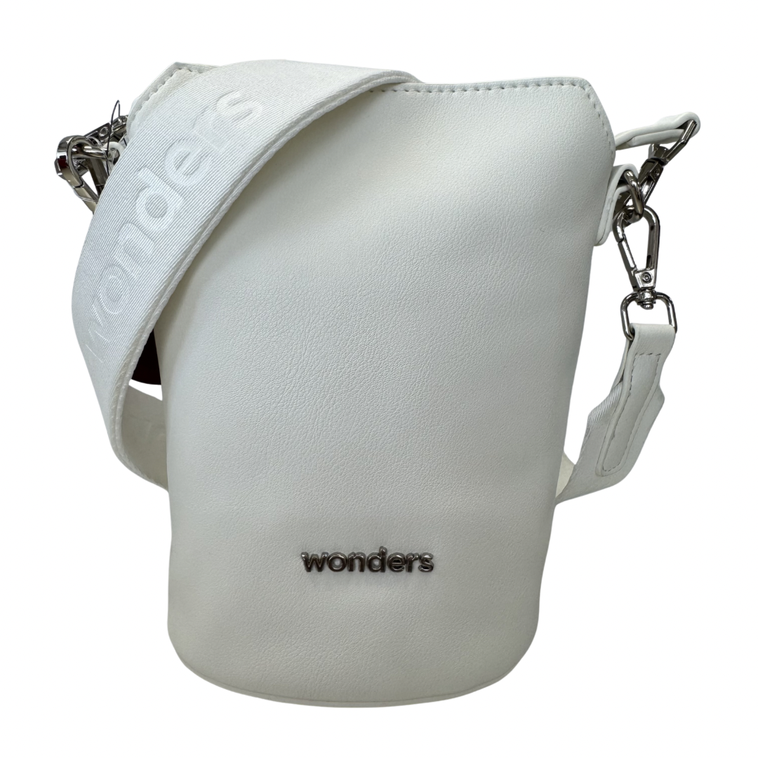 Wonders White Crossbody Bucket Bag
