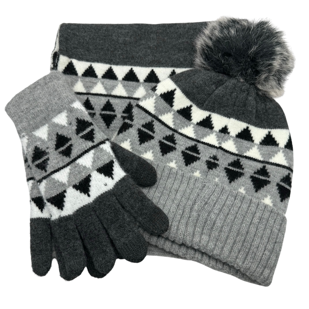 Pepe Moll Black, Grey &amp; Cream Winter Set