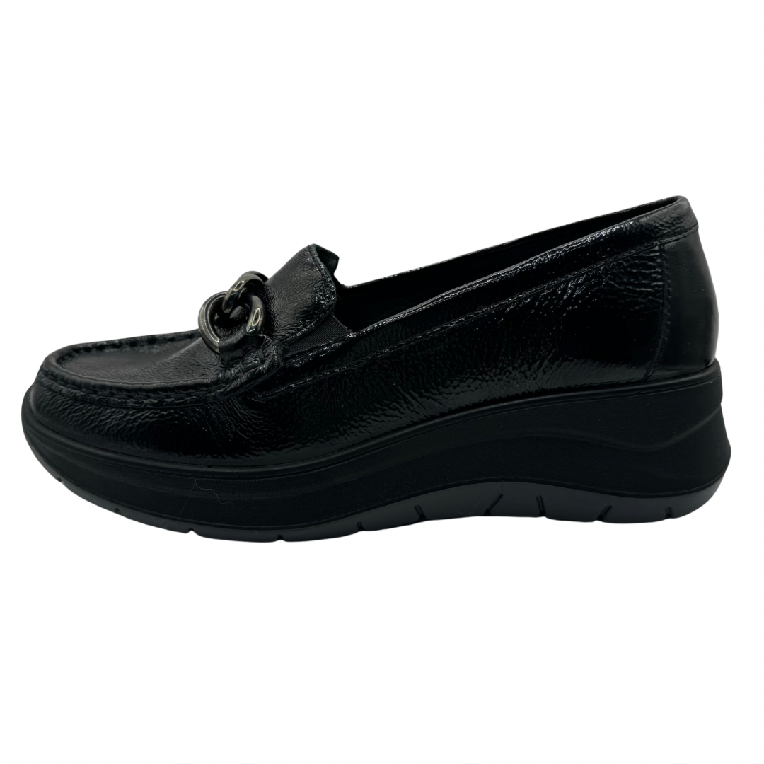 Igi &amp; Co Black Wedge Patent Loafer