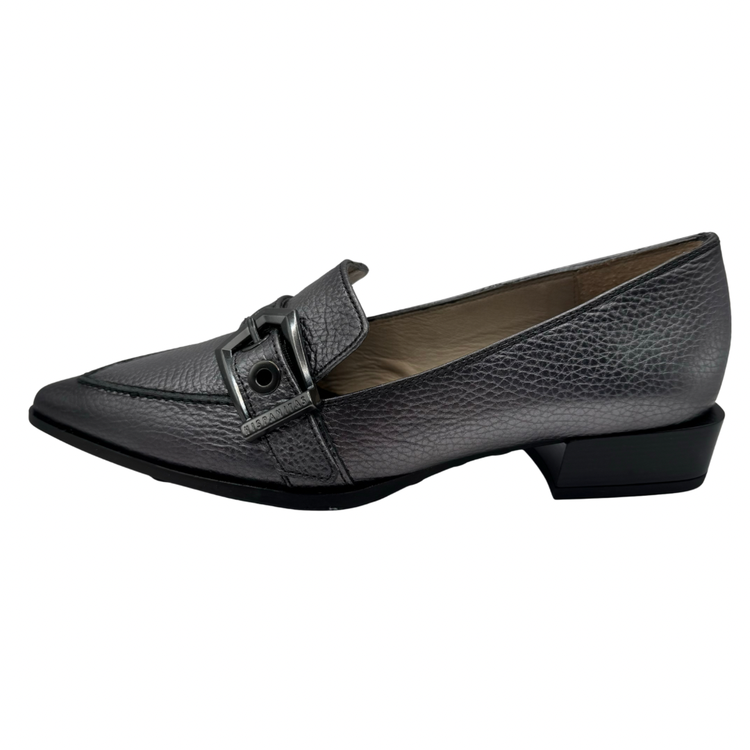 Hispanitas Pewter Pointed Loafers
