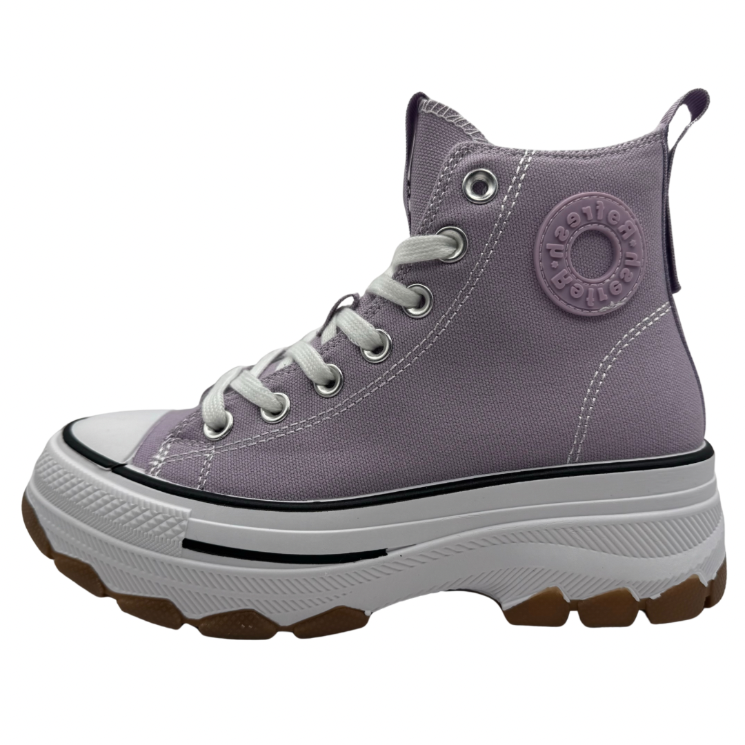 Refresh Lavender Hi Top Trainers