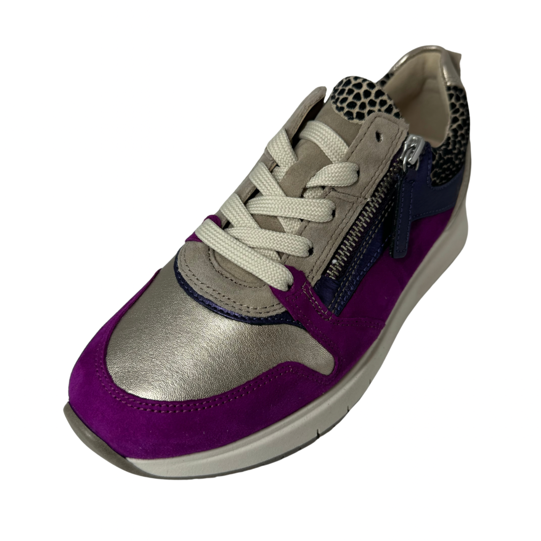 Gabor Purple &amp; Taupe Trainers