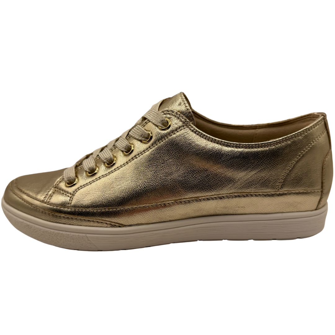 Caprice Gold Metallic Trainers