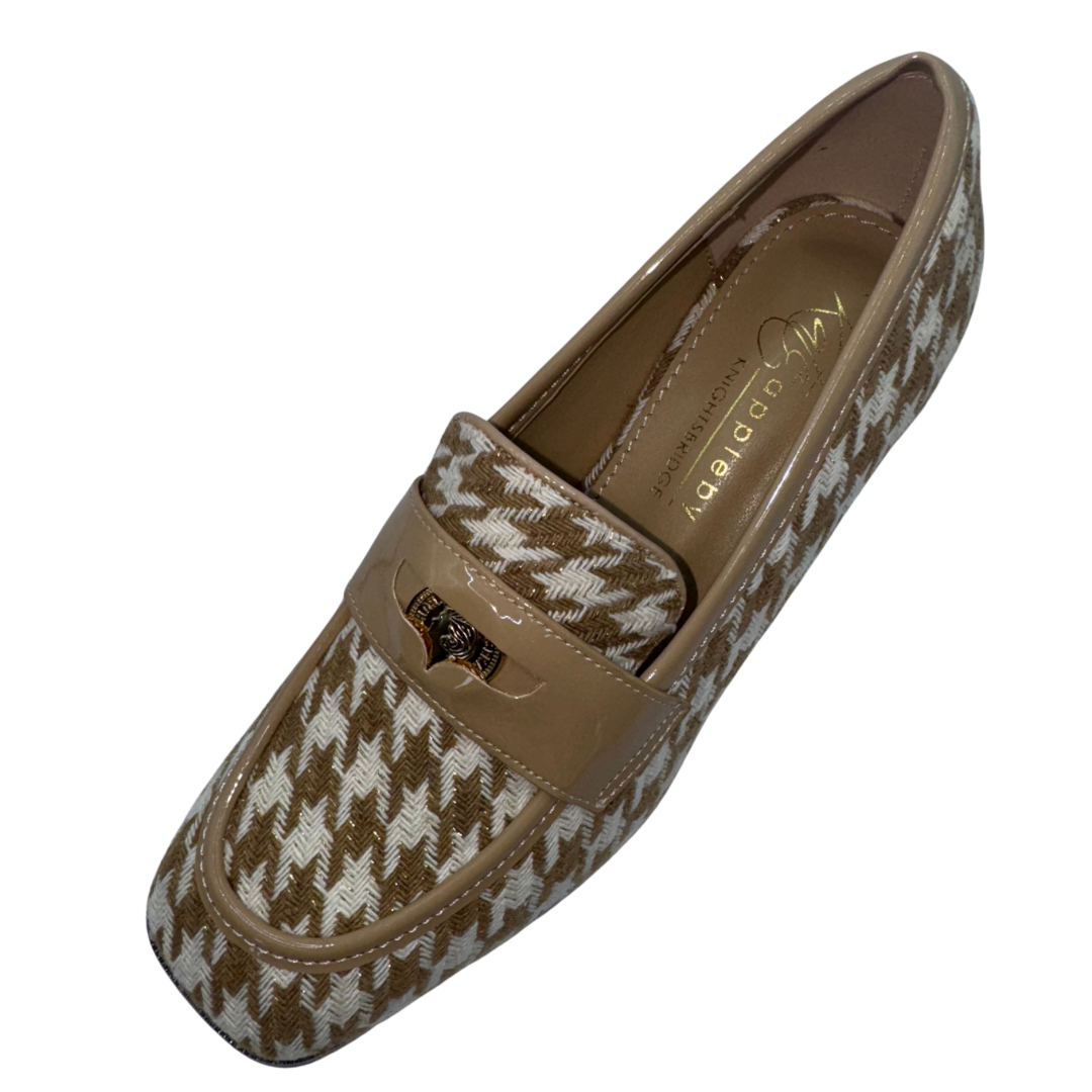 Kate Appleby Brown Dogtooth Loafers