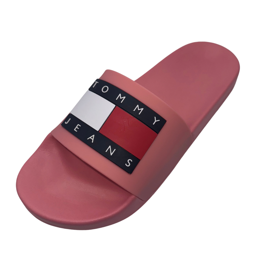Tommy Jeans Pink Slide with Logo