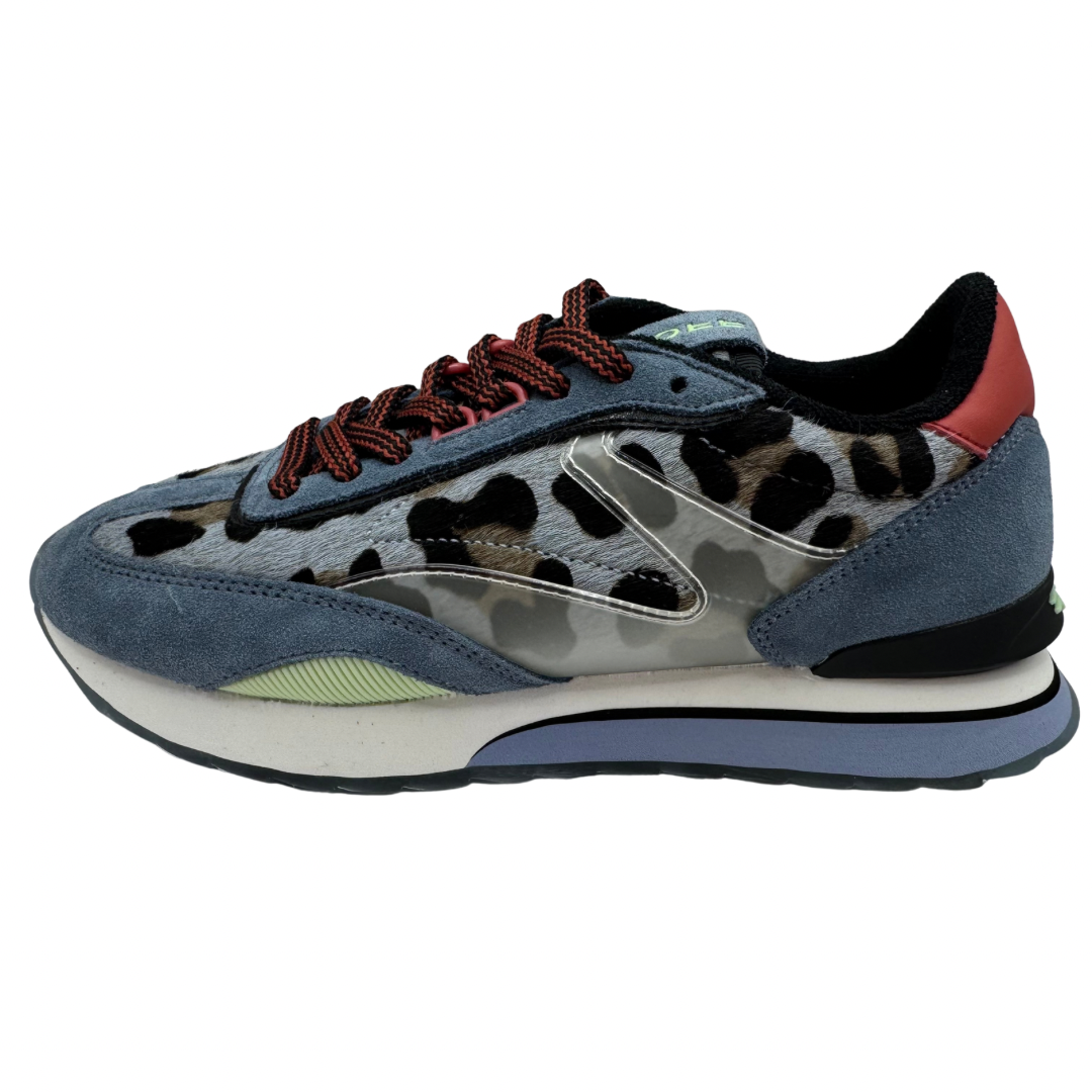 Hoff Blue Leopard Print Trainers