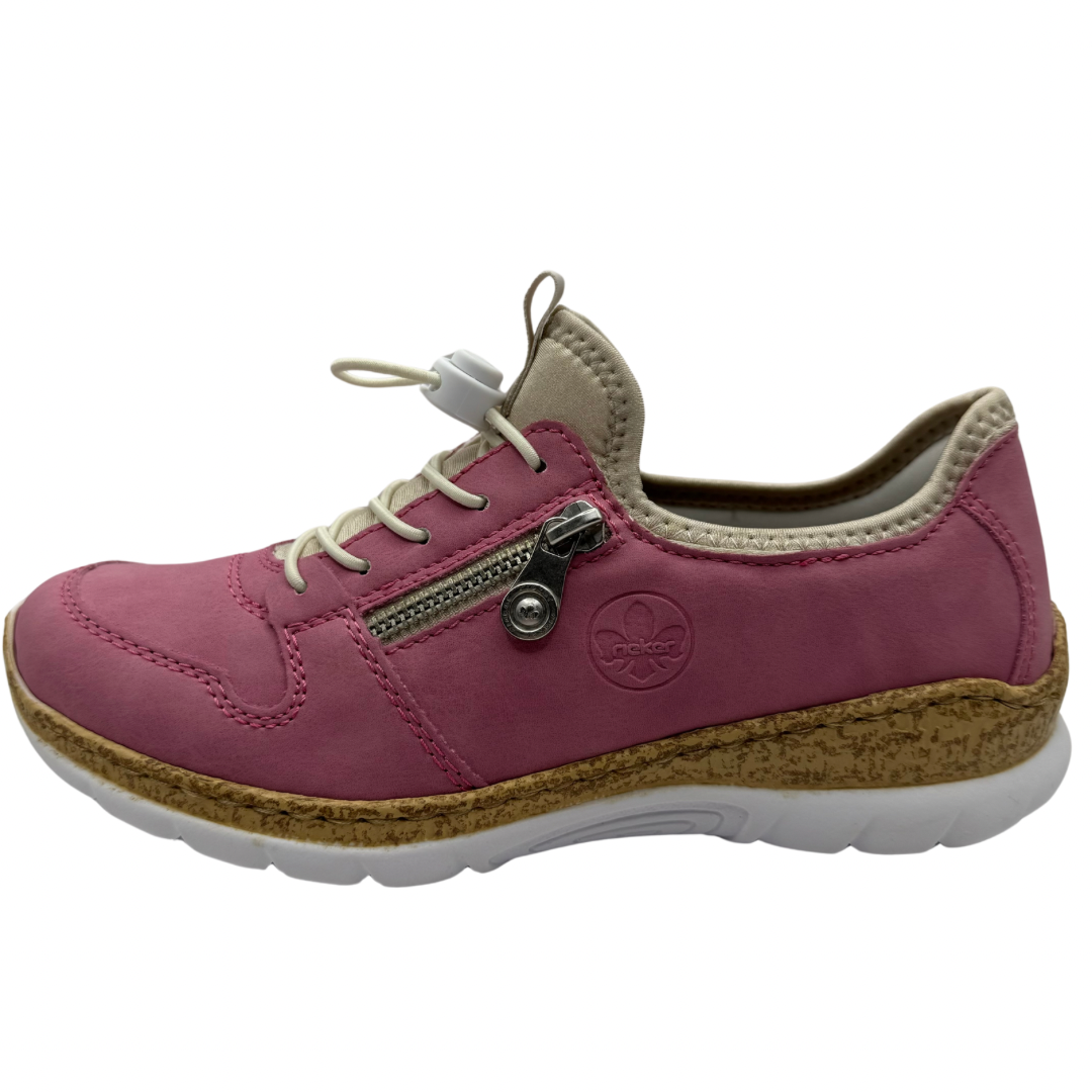 Rieker Pink Elasticated Trainers