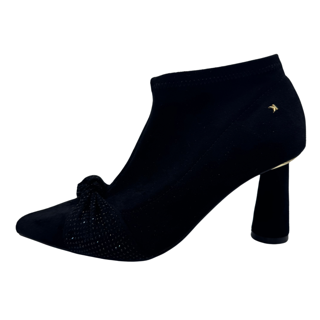 Kate Appleby Black Suede Ankle Boots with Diamanté Detail