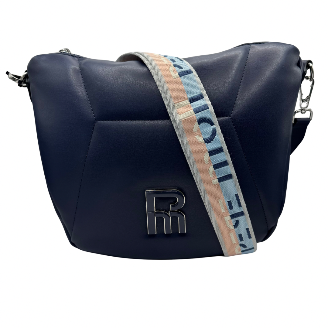 Pepe Moll Rounded Navy Crossbody with Material Adjustable Strap