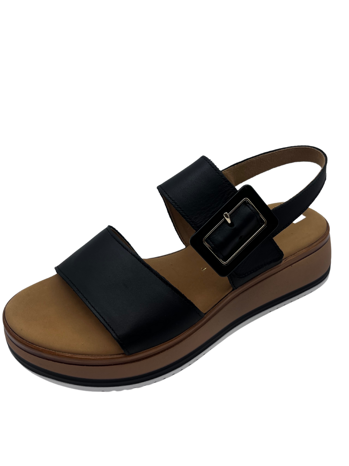 Gabor Black Leather Sandals