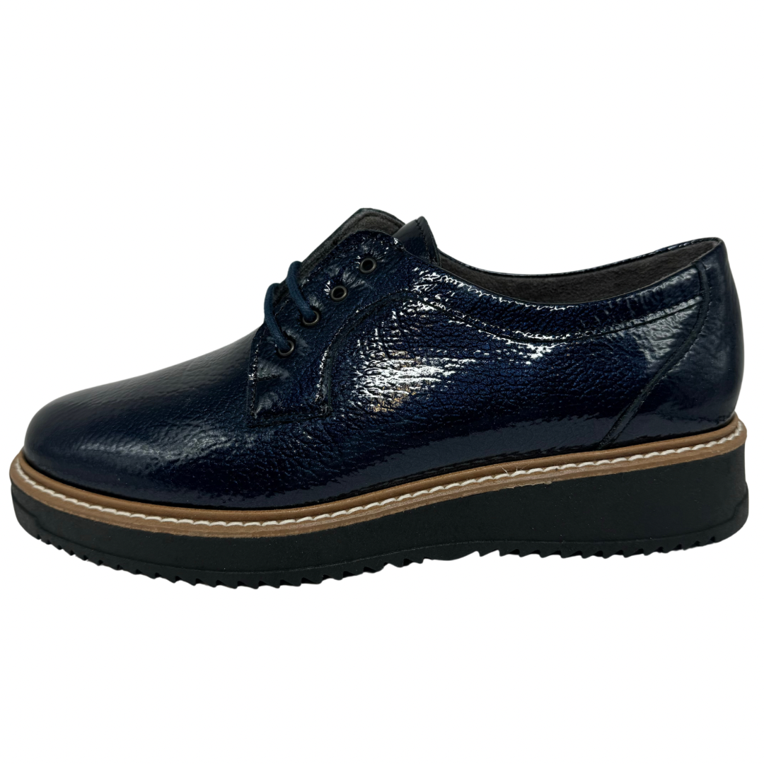 Pitillos Navy Patent Brogues