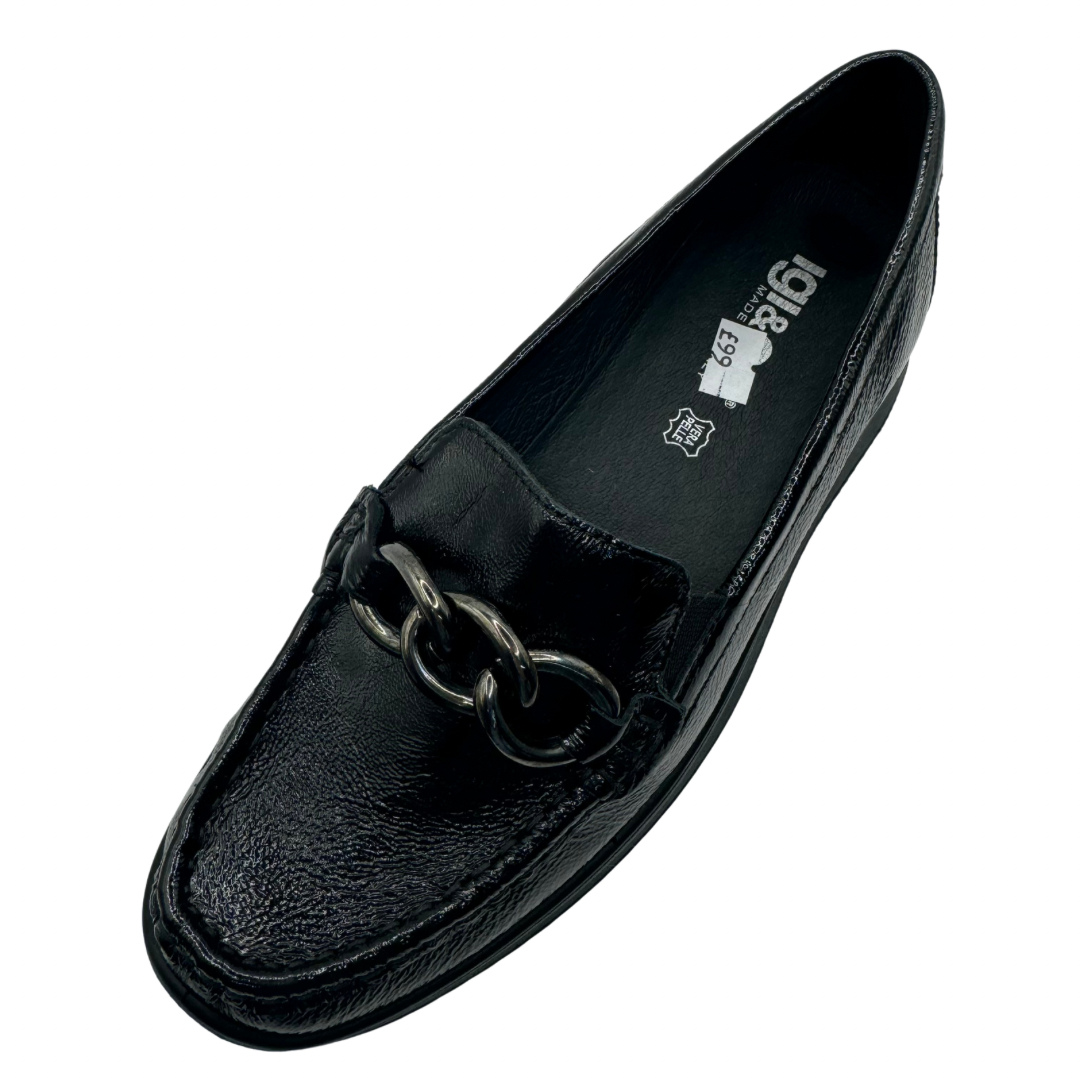 Igi &amp; Co Black Wedge Patent Loafer