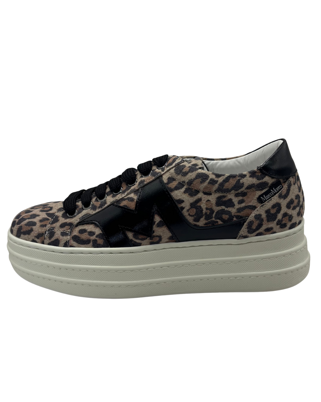 Marco Moreo Leopard Print Platform Trainer