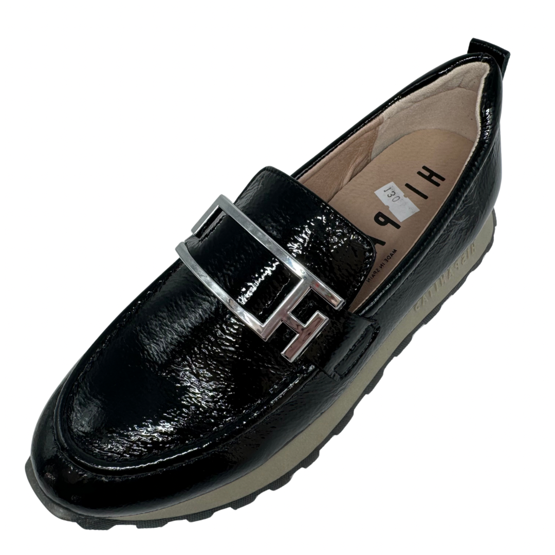 Hispanitas Black Patent Loafer Shoes