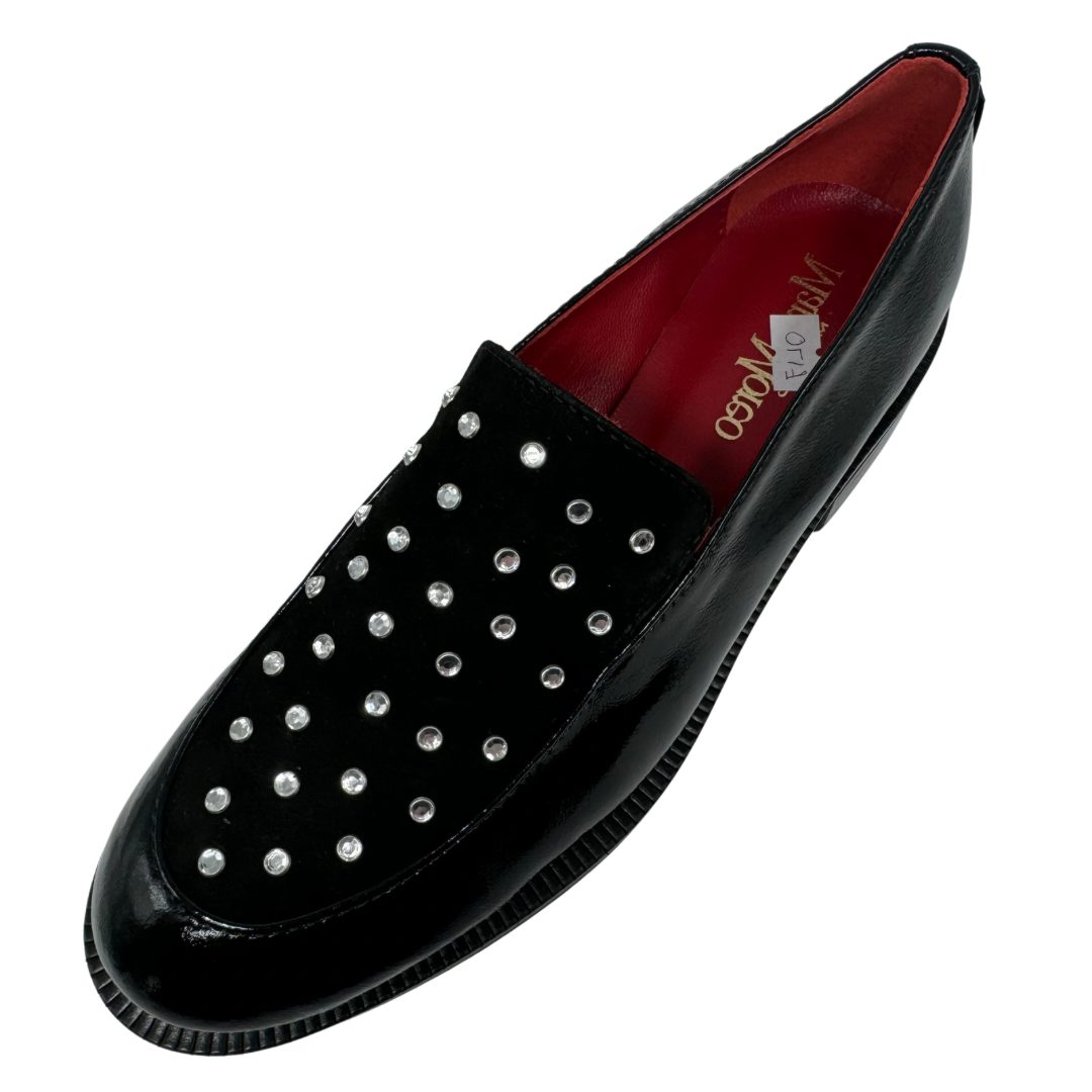 Marco Moreo Black Diamnte Loafers