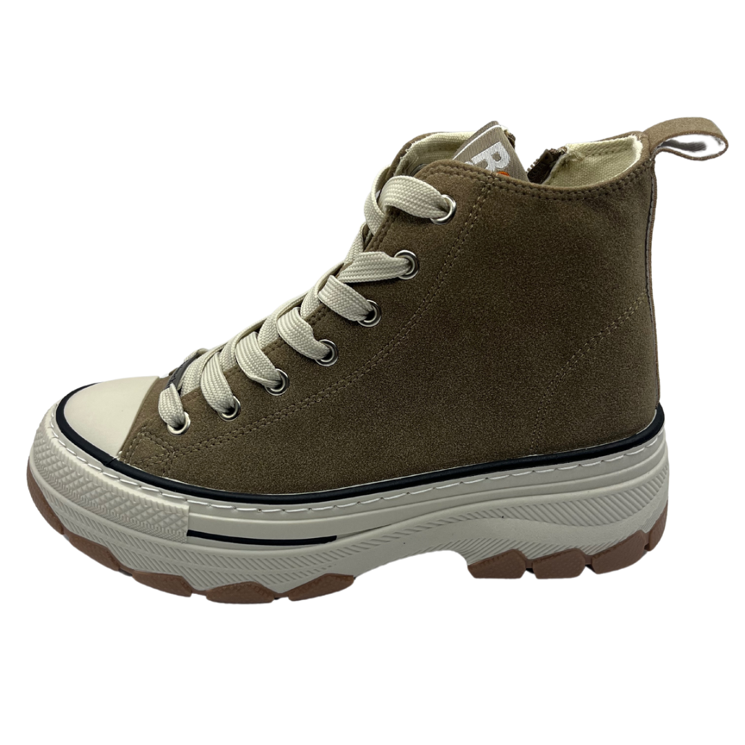 Refresh Brown Platform High Top Trainer