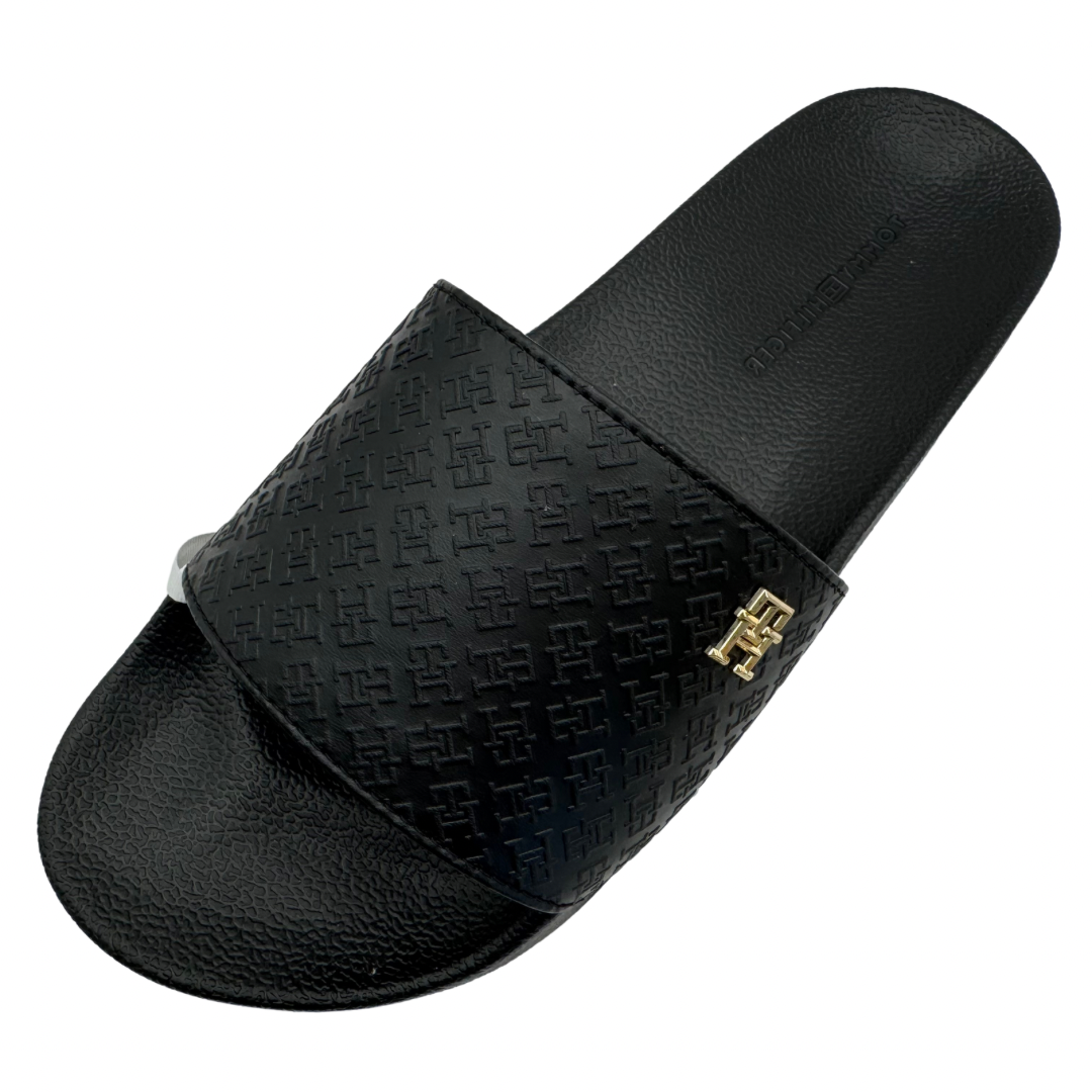 Tommy Hilfiger Black Slides
