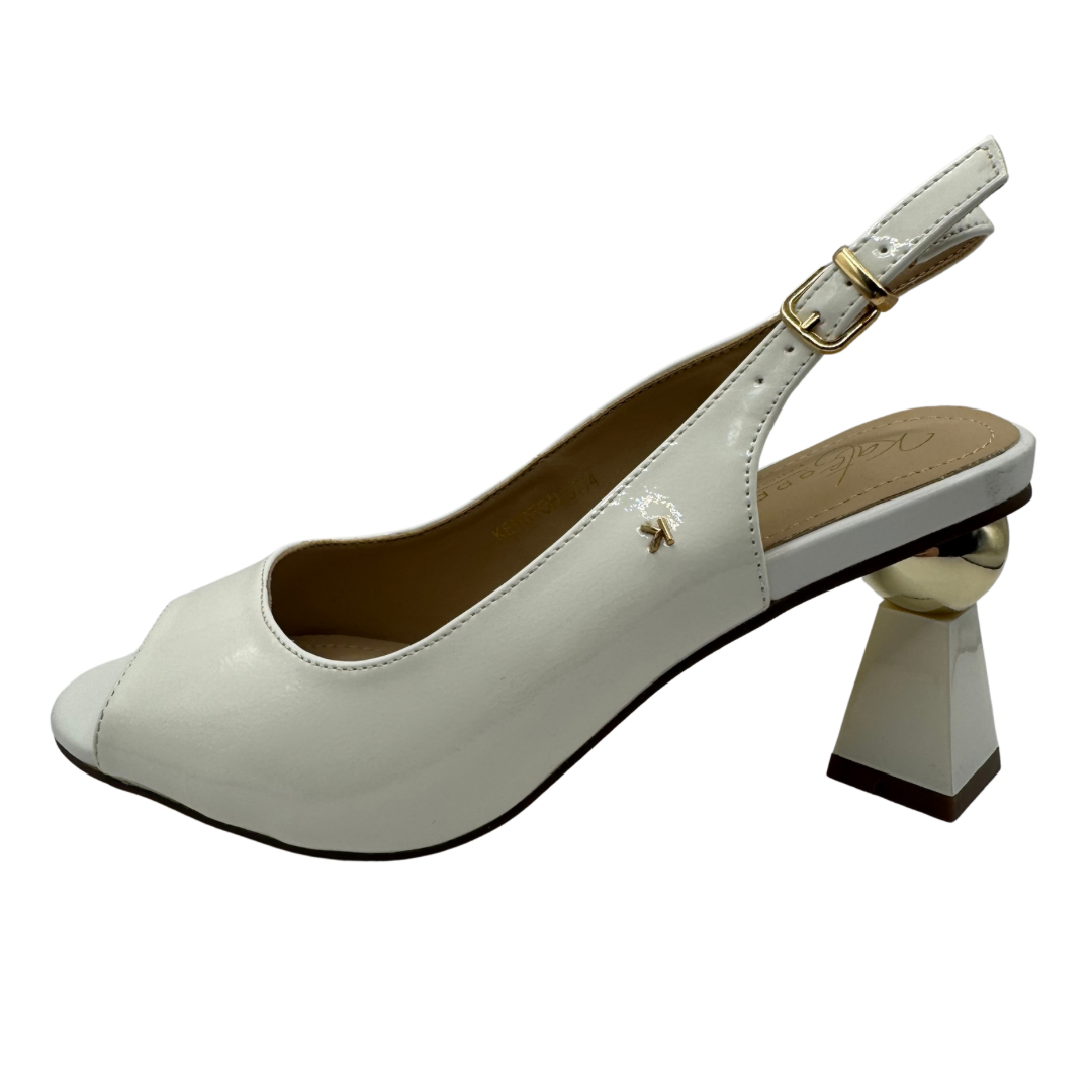 Kate Appleby Cream Open Toed Slingback Heels