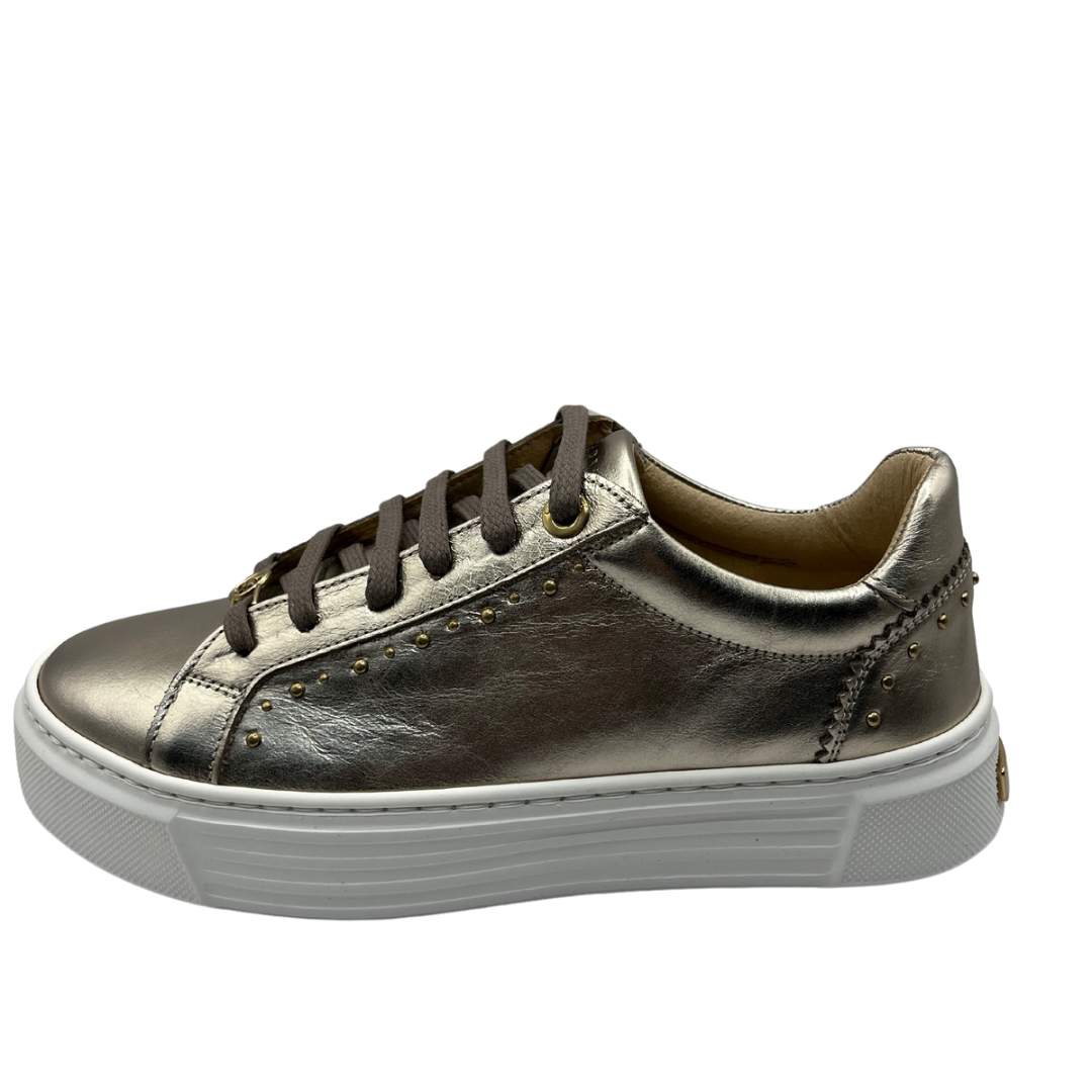 Carmela Metallic Taupe Trainer