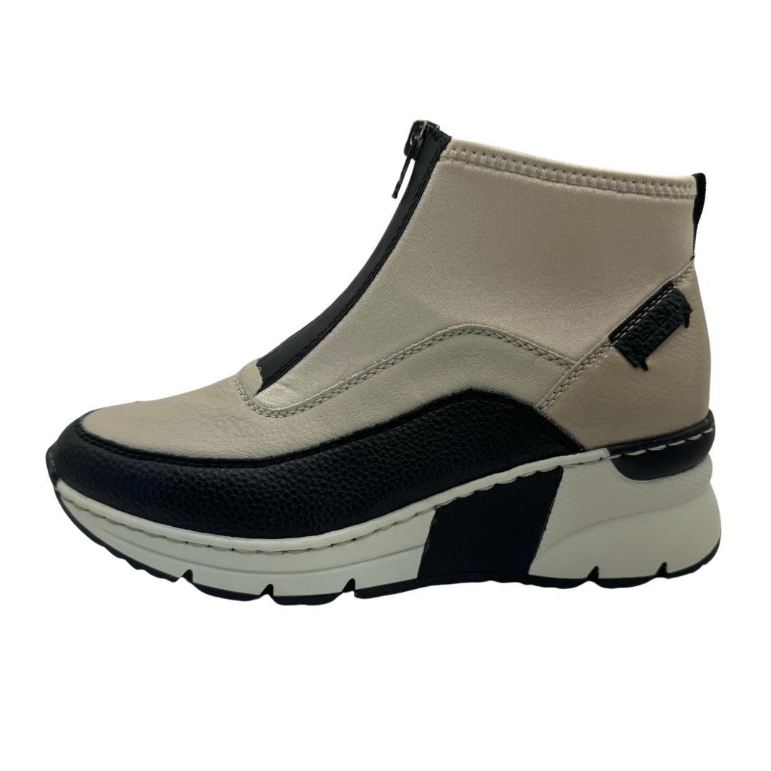 Rieker Beige Wedged Trainer Boots