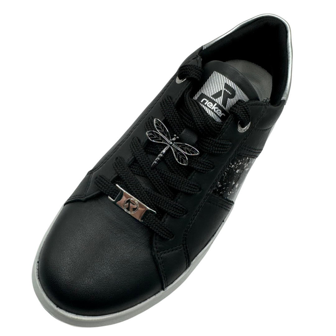 Rieker Black &amp; Silver Trainers