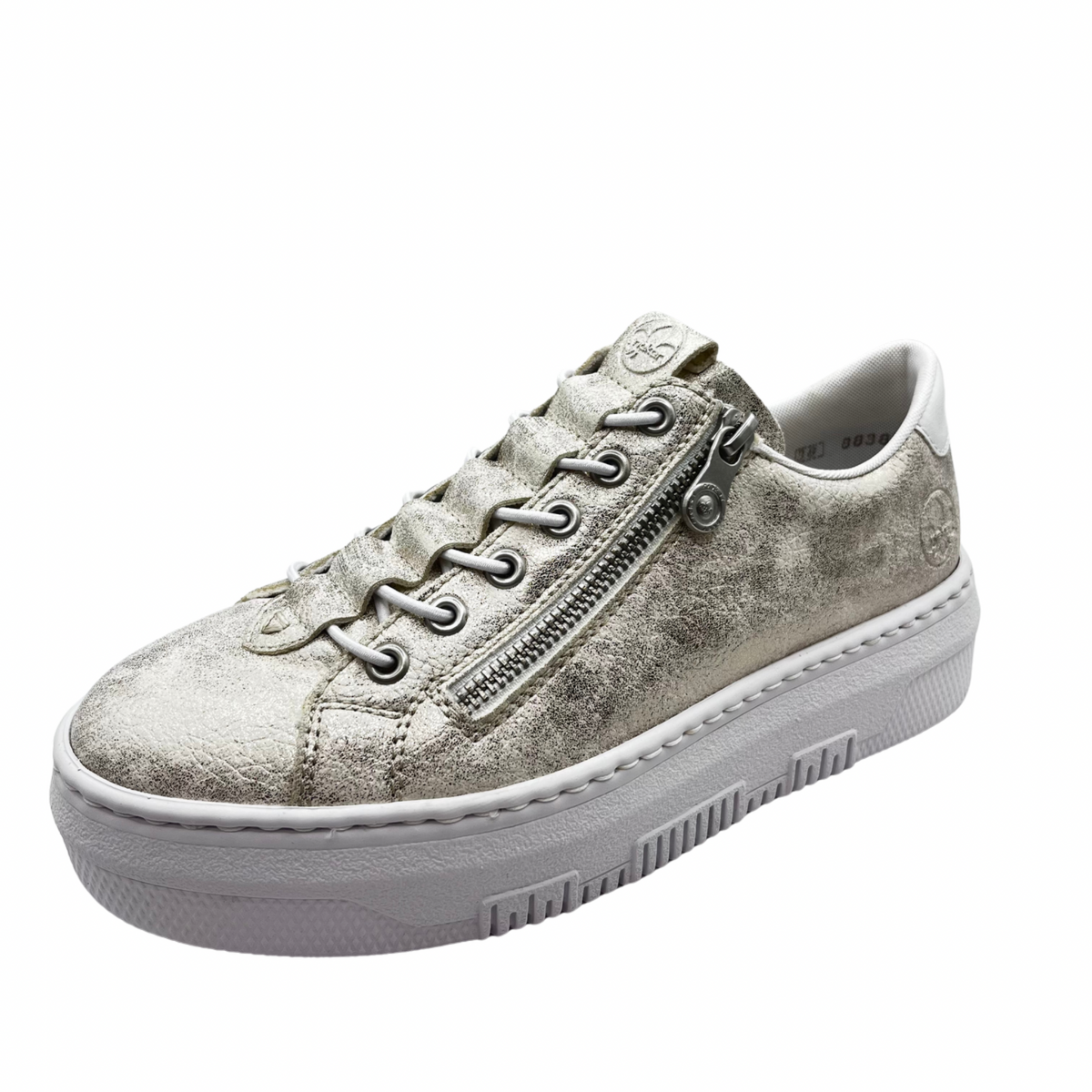 Rieker White and Gold Trainer