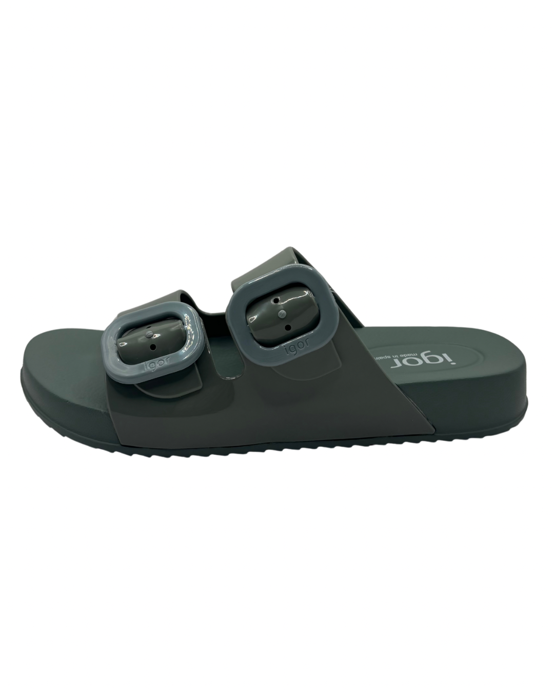 Igor Green Slip on Sandals with Buckles