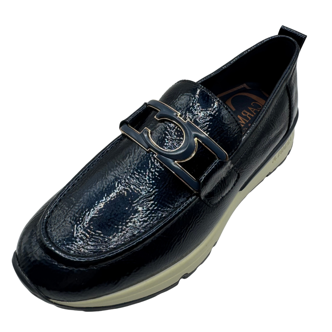 Carmela Navy Patent Loafers