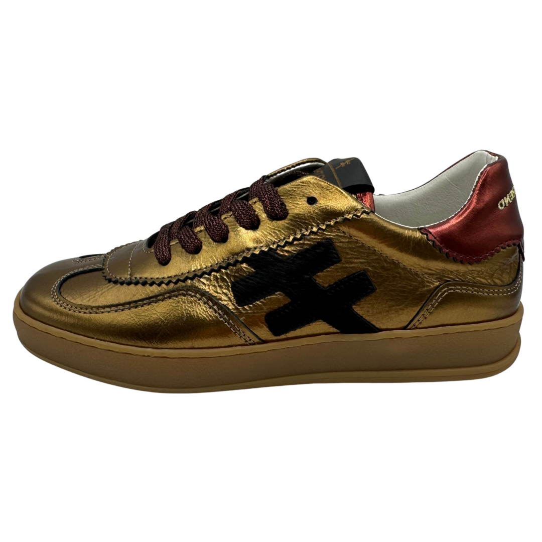 Another Trend Dark Gold Metallic Trainers