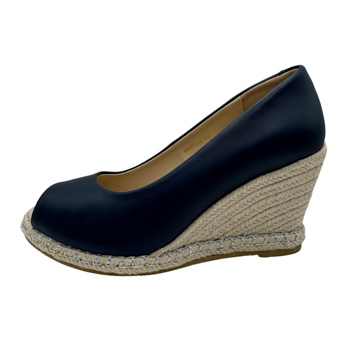 Kate Appleby Navy Open Toed Wedge Sandals