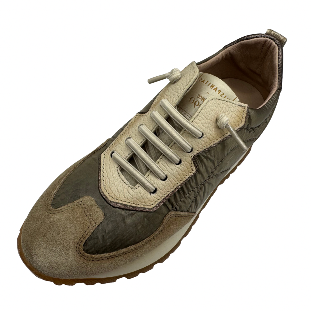 Hispanitas Taupe Trainers with Elasticated Laces