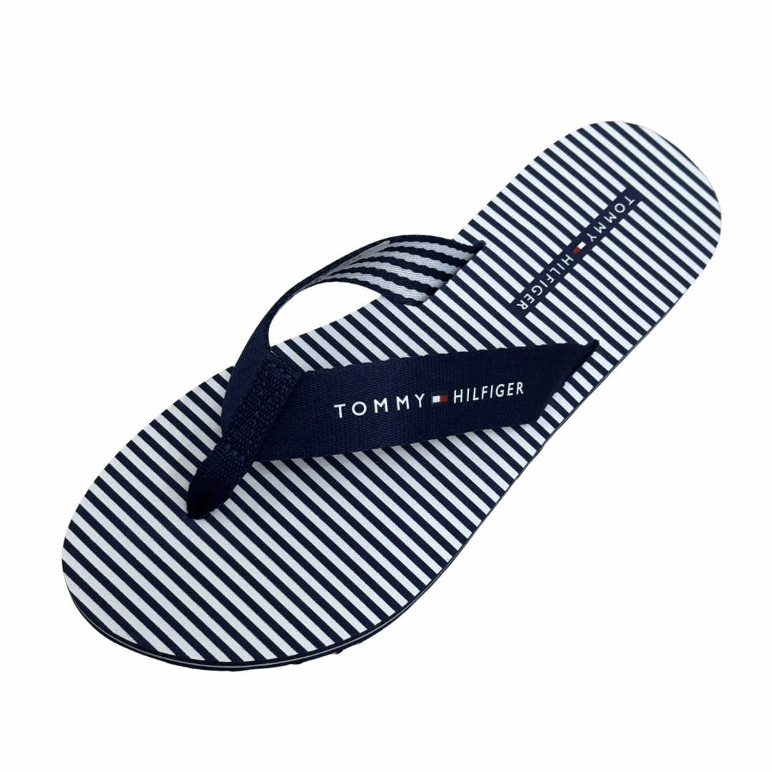Tommy Hilfiger Navy & White Flip Flops