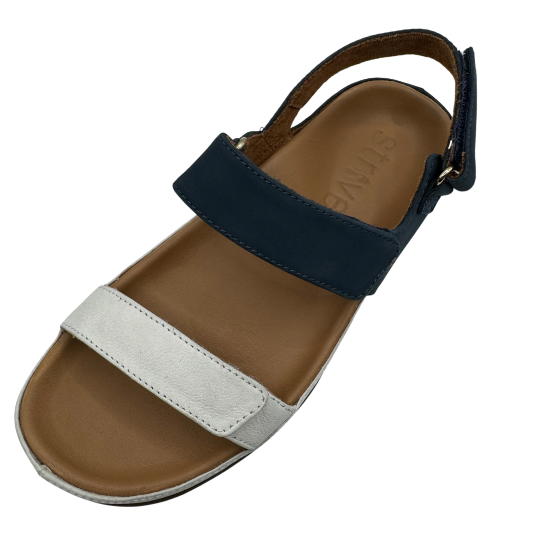 Strive Navy and White Velcro Sandals
