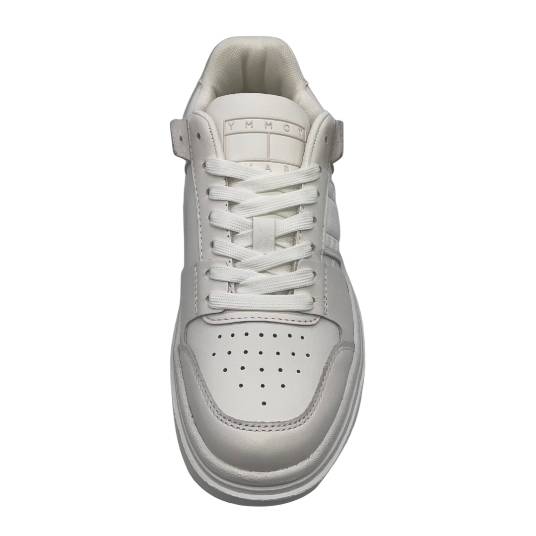 Tommy Jeans White Trainers with Beige Panels and Logo