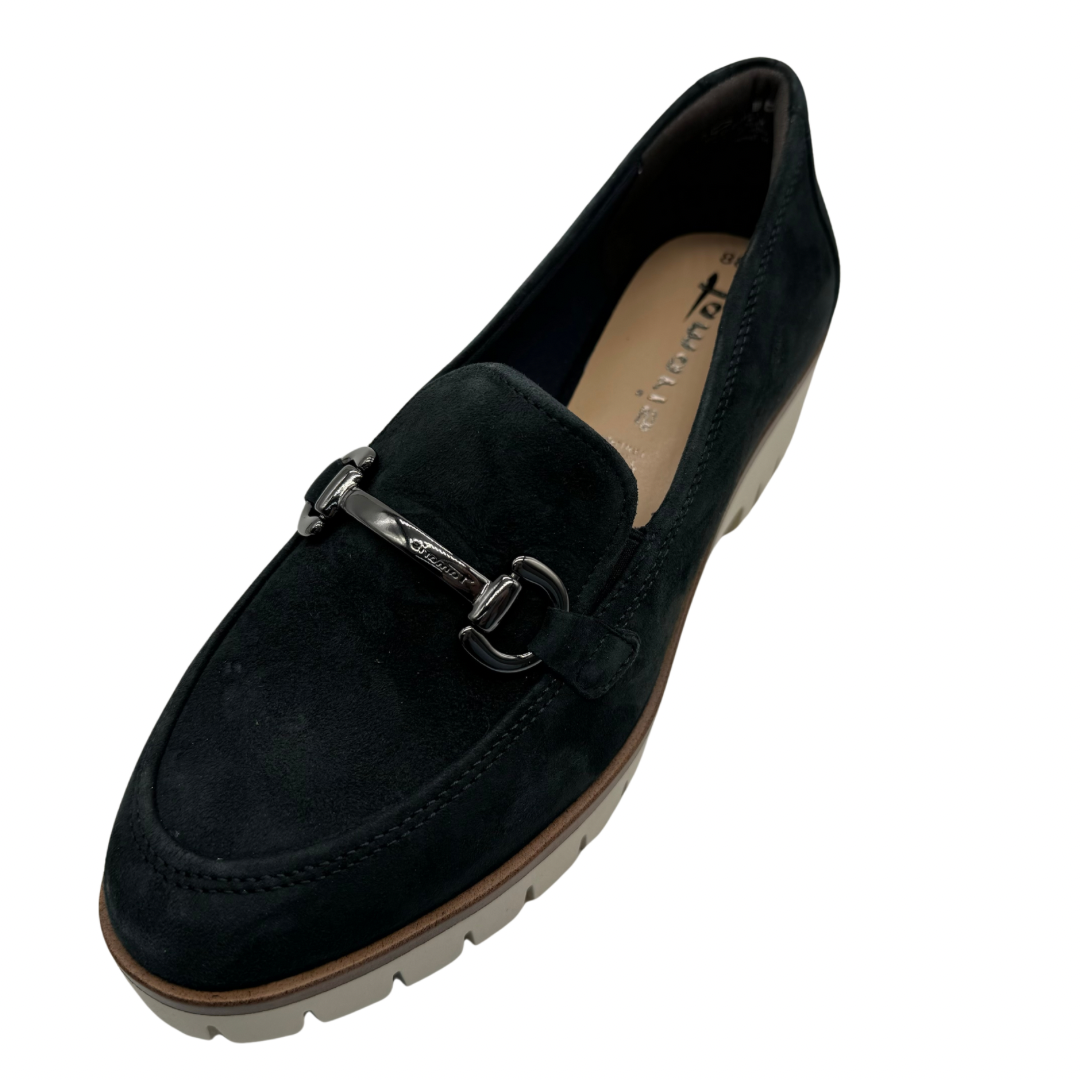 Tamaris Navy Leather Loafers