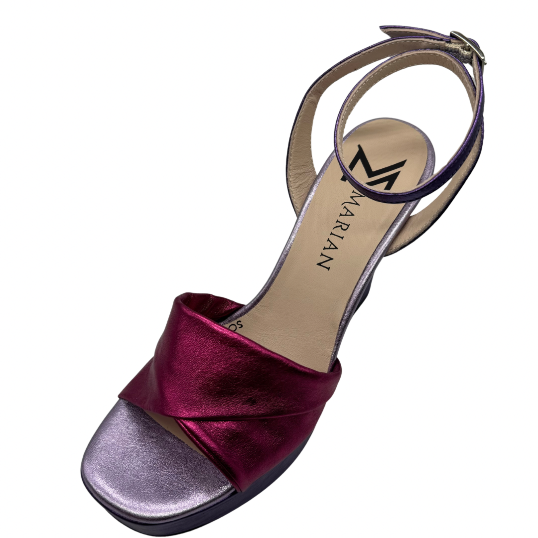 Marian Purple and Pink Metallic High Heels