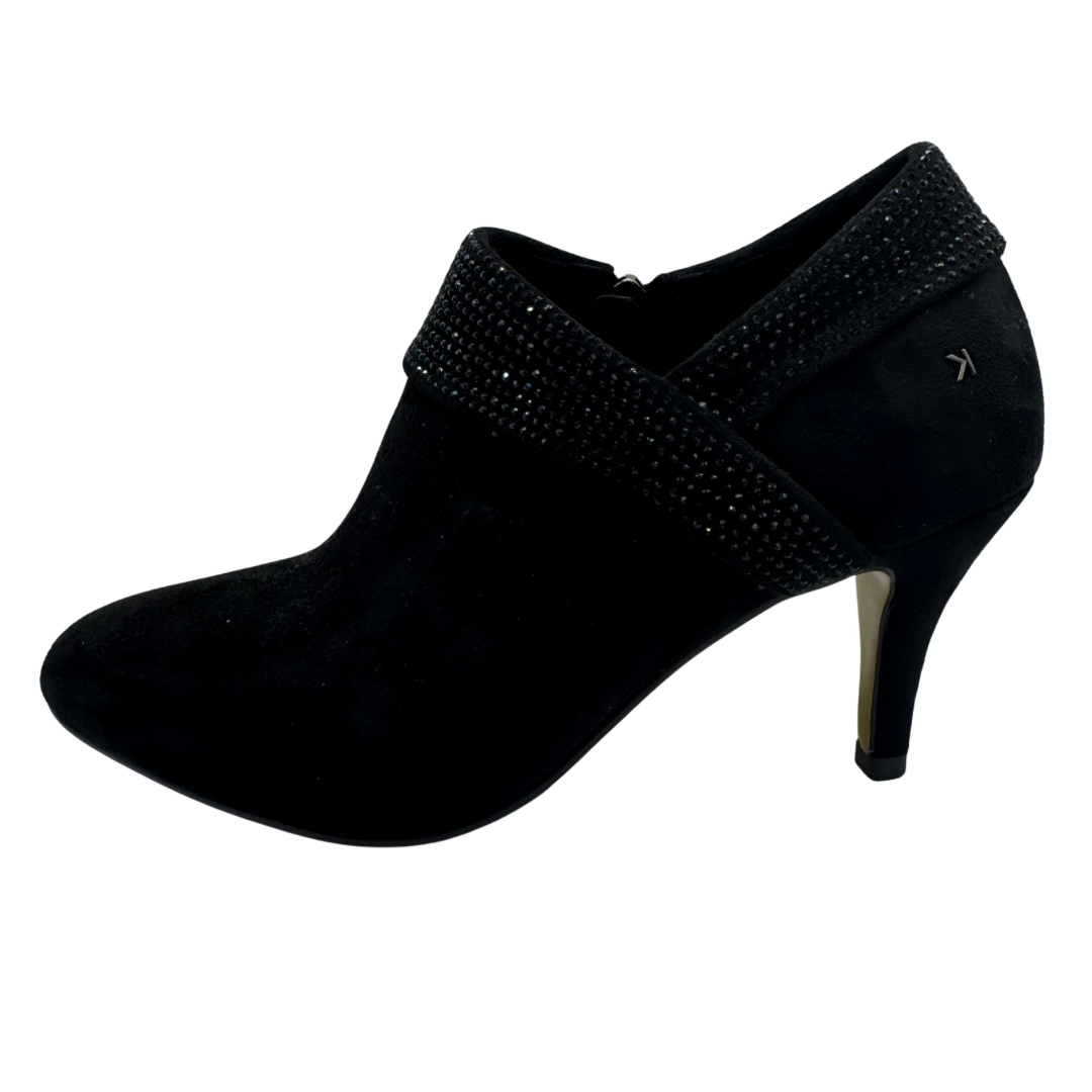 Kate Appleby Black Suede Heeled Ankle Boots