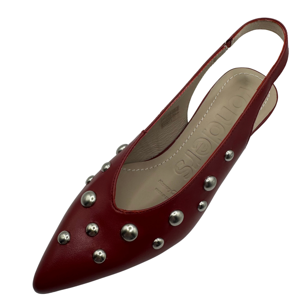 Wonders Red Slingback Kitten Heel
