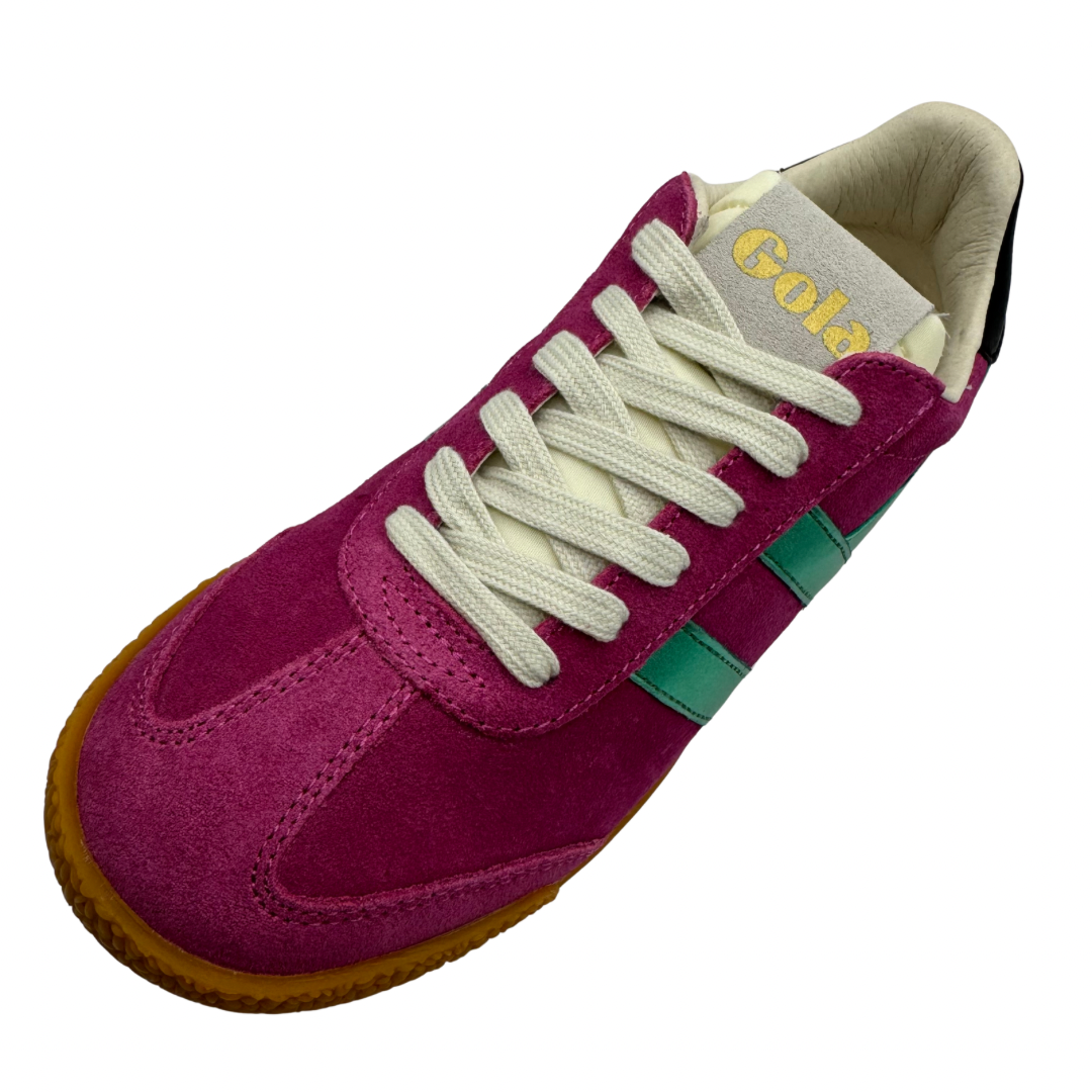 Gola Pink Trainers with Green Detail