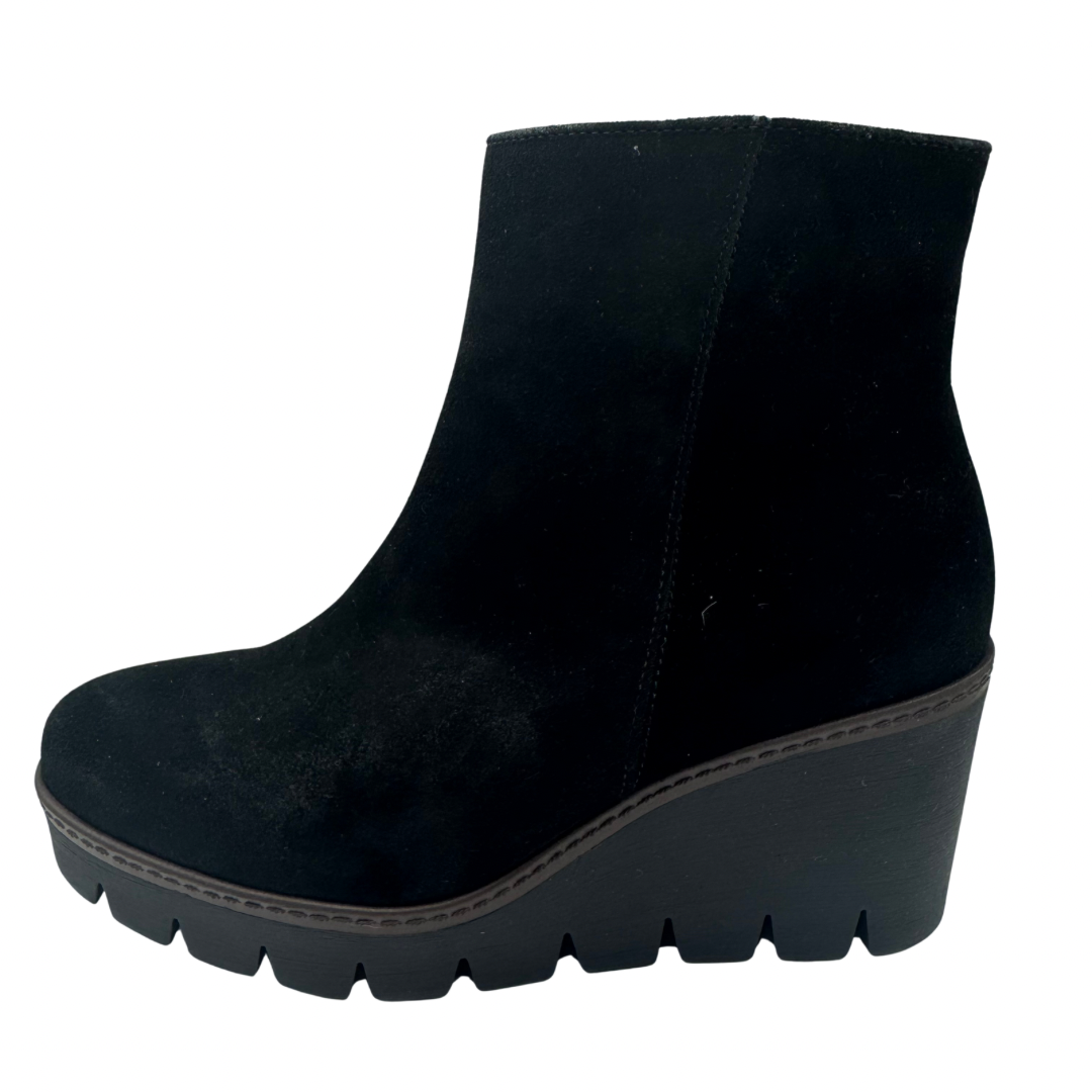 Gabor Black Wedge Boots
