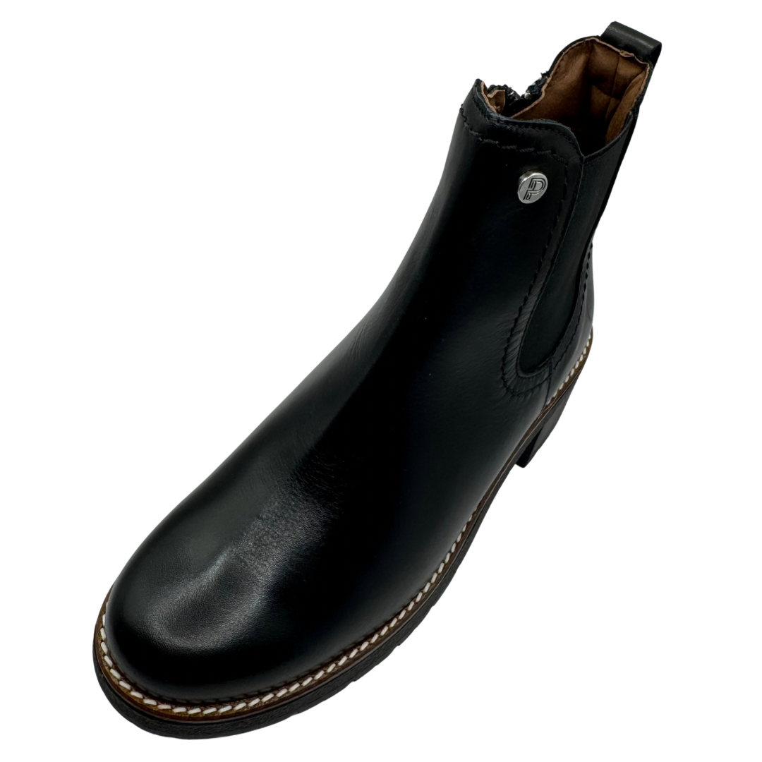 Pitillos Black Boots with Side Zip