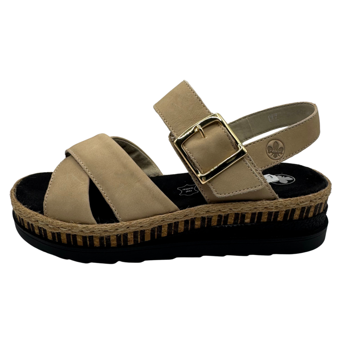 Rieker Brown Suede Sandals