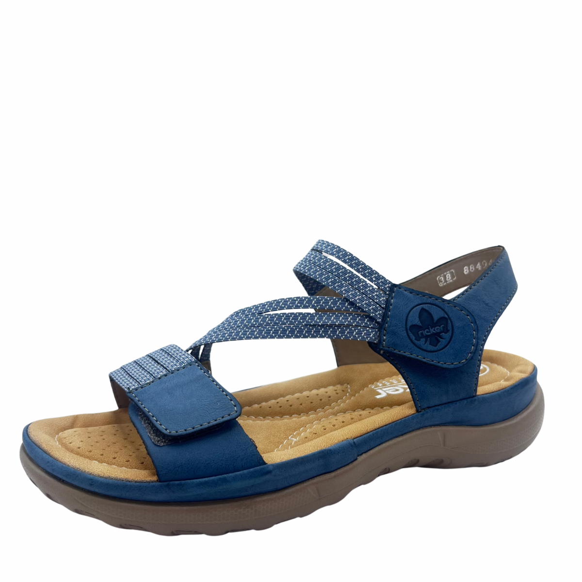 Rieker Blue Sandal With Velcro Straps