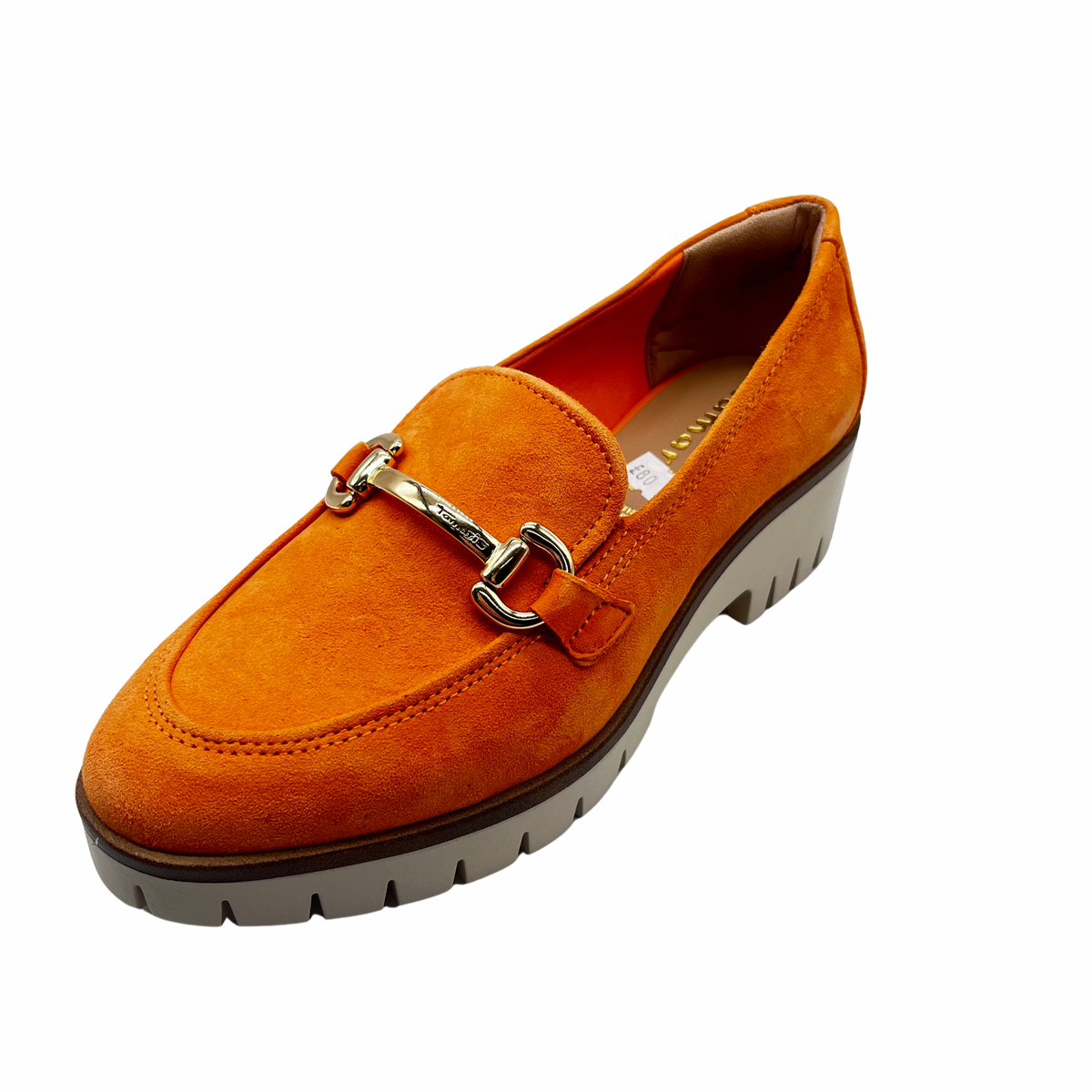 Tamaris Orange Leather Loafers