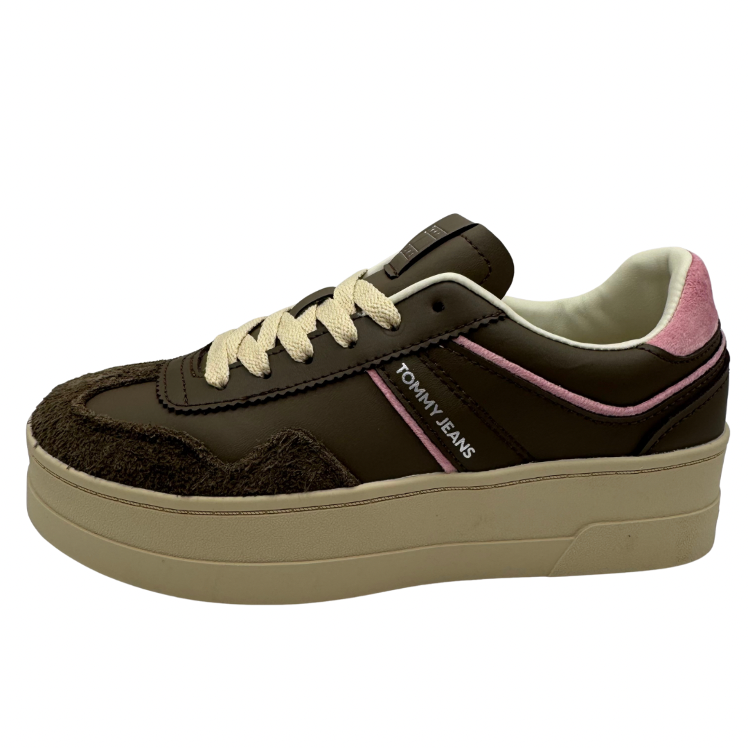 Tommy Jeans Brown Platform Trainers